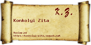 Konkolyi Zita névjegykártya