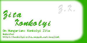 zita konkolyi business card